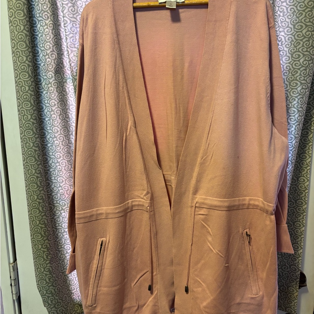 CJ Banks Blush Pink Knit Top